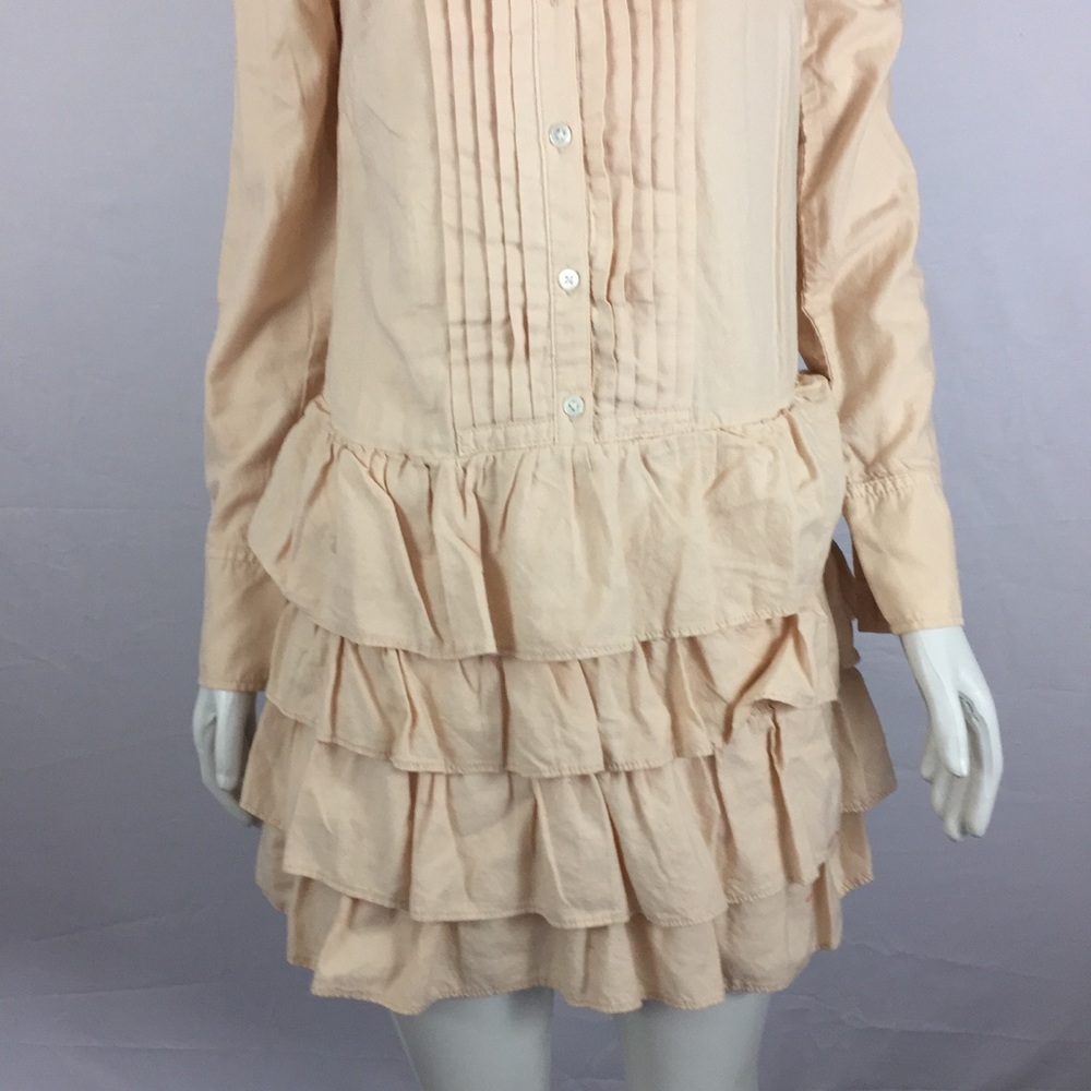 J. CREW  Pink Blush Mona Dress Ruffles Sz 4 34433 - Picture 3 of 7